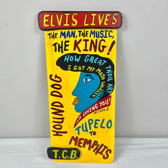Original Folk Art Painting By Willard J. Elvis Wall Decor Outsider - Picture 1 of 7